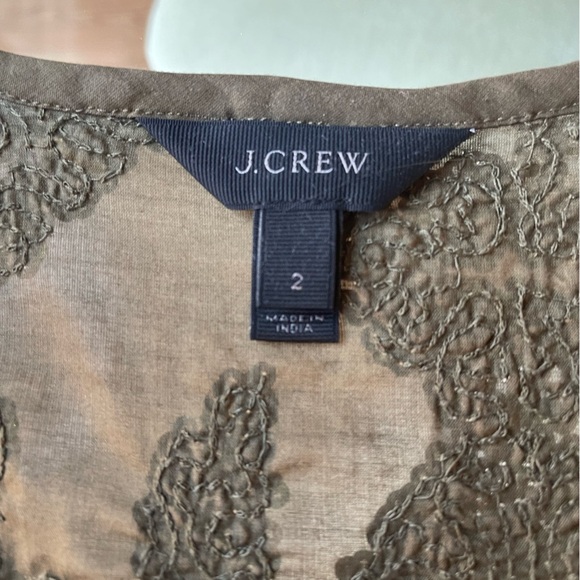 Sequins all over J Crew tank top. Olive Green size 2 - Picture 9 of 9